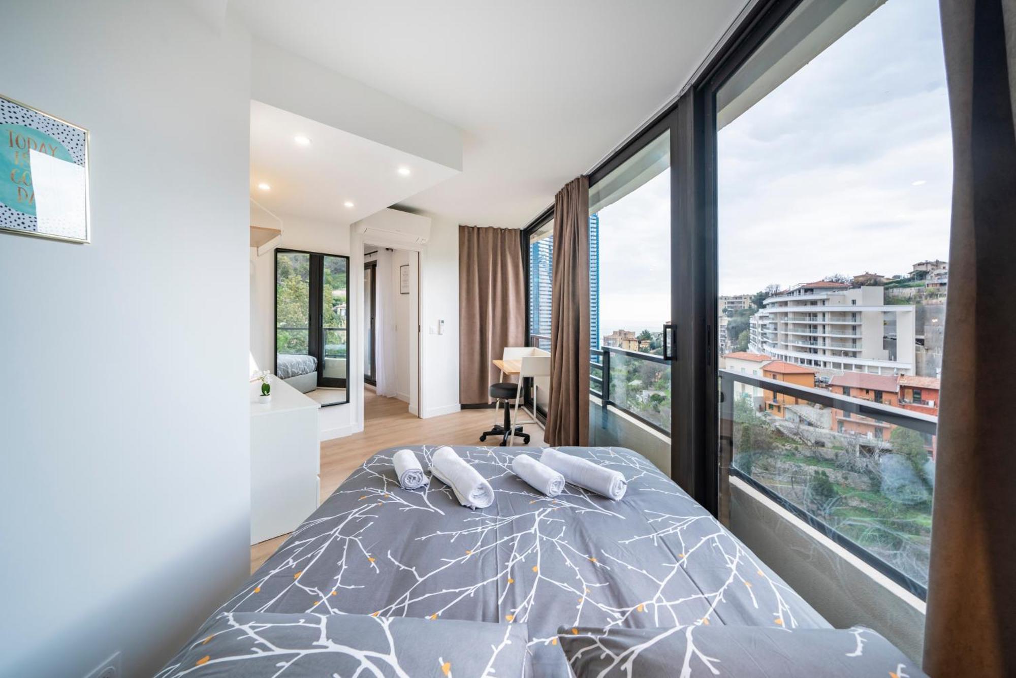 Апартаменты 5mn Monaco - Vue mer - Parking - Piscine - BB Босолей Экстерьер фото